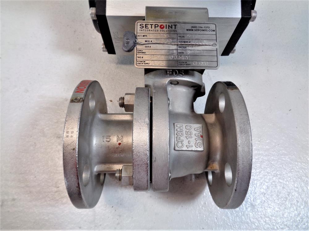 Kitz 1" 150# CF8M 2-Piece Ball Valve, Fig# 150UTDZM-FS w/ Rotork Actuator